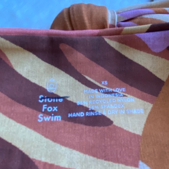 New! Free People x Stone Fox Swim Lele knotted bikini top tropics 14900 - Picture 10 of 11